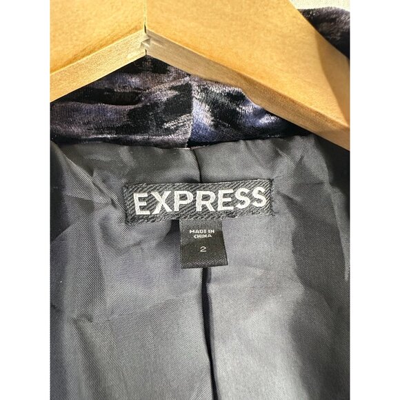 Express Crushed Velvet Animal Print Open Cardigan size 2 - Picture 2 of 7